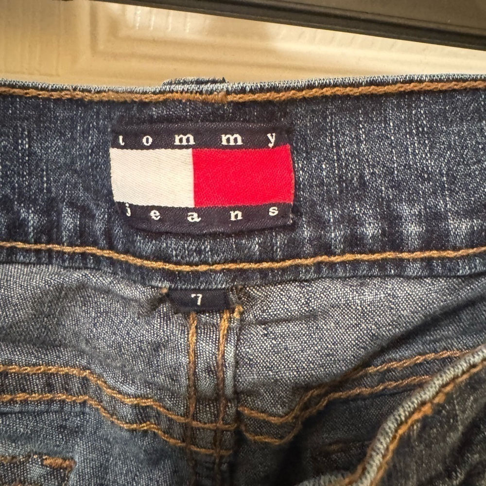 Vintage Tommy Jeans Low Rise Medium Wash Size 7 - Picture 7 of 8